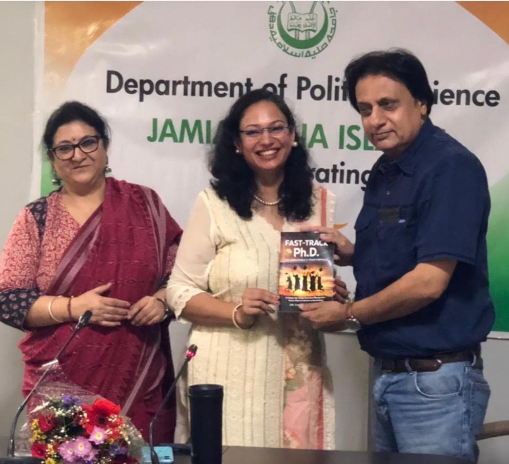 Fast Track PhD book presentation at Jamia Millia Islamia